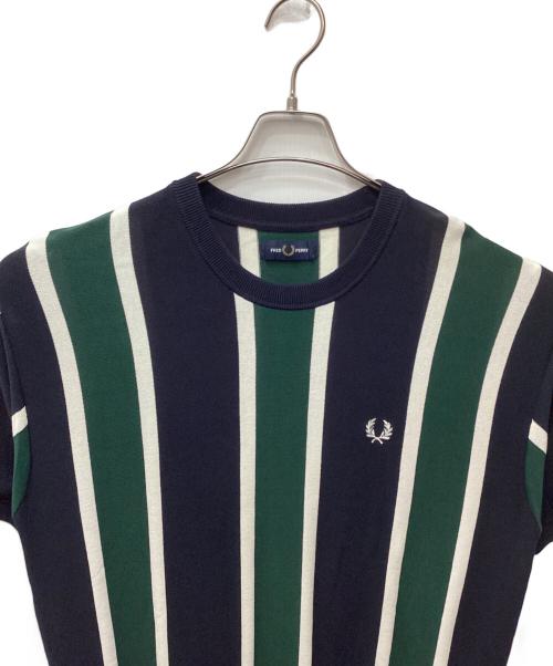 FRED PERRY（フレッドペリー）FRED PERRY (フレッドペリー) KNITTED TEE ネイビー サイズ:Lの古着・服飾アイテム