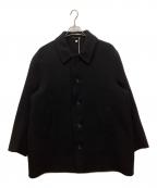 MUJI LABOムジラボ）の古着「カシミヤ混ショートステンカラーコート」｜ブラック
