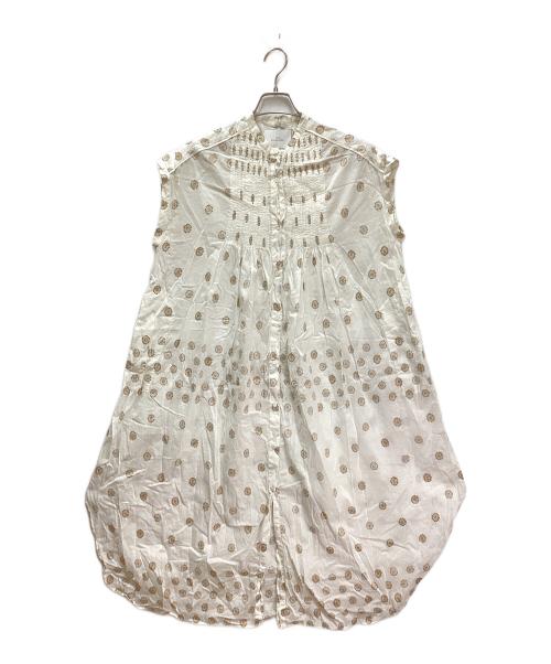 mala KALANCHOE（マーラ カランコエ）MALA KALANCHOE (マーラ カランコエ) シルク混ワンピース アイボリー サイズ:表記無しの古着・服飾アイテム