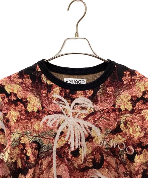 EGUAG（ゲージ）EGUAG (ゲージ) Dr.Woo クルーネックニット レッド サイズ:Mの古着・服飾アイテム