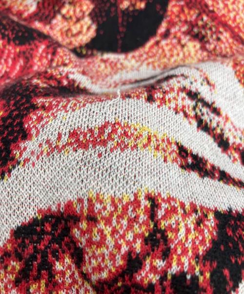 EGUAG（ゲージ）EGUAG (ゲージ) Dr.Woo クルーネックニット レッド サイズ:Mの古着・服飾アイテム