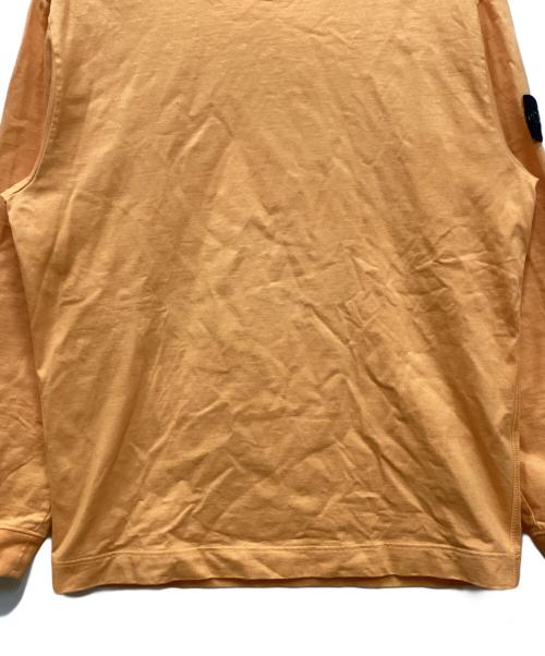 STONE ISLAND（ストーンアイランド）STONE ISLAND (ストーンアイランド) ヘビーウェイトコットンクルーネックL/Sカットソー オレンジ サイズ:Lの古着・服飾アイテム