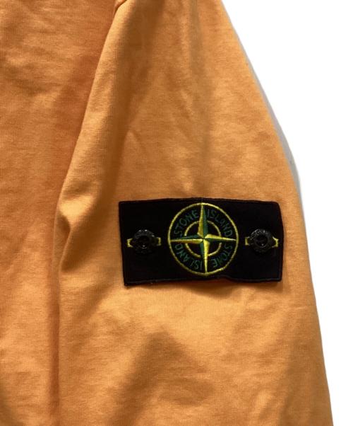STONE ISLAND（ストーンアイランド）STONE ISLAND (ストーンアイランド) ヘビーウェイトコットンクルーネックL/Sカットソー オレンジ サイズ:Lの古着・服飾アイテム