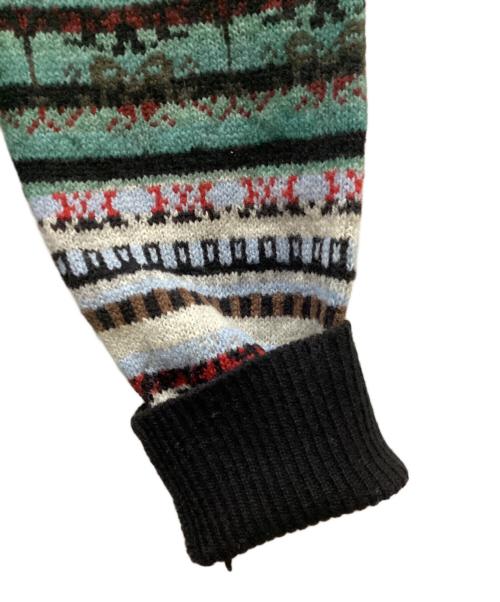 sacai（サカイ）sacai (サカイ) ノルディック柄カーディガン グリーン サイズ:1の古着・服飾アイテム