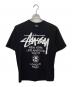 stussy（ステューシー）の古着「World tour tee（ワールドツアーティー）」｜ブラック