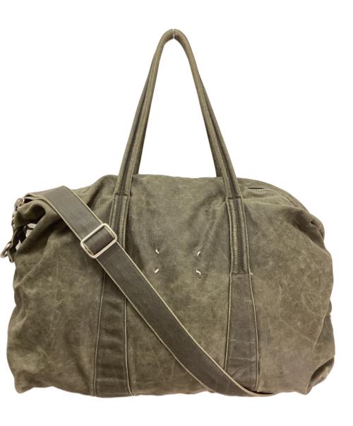 Martin Margiela11（マルタンマルジェラ11）Martin Margiela11 (マルタンマルジェラ11) コーティングキャンバスボストンバッグ カーキの古着・服飾アイテム