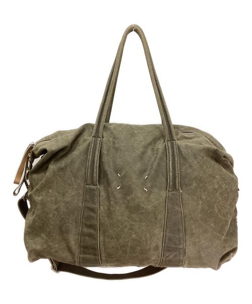 Martin Margiela11（マルタンマルジェラ11）Martin Margiela11 (マルタンマルジェラ11) コーティングキャンバスボストンバッグ カーキの古着・服飾アイテム