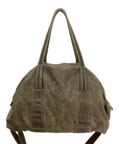 Martin Margiela11（マルタンマルジェラ11）Martin Margiela11 (マルタンマルジェラ11) コーティングキャンバスボストンバッグ カーキの古着・服飾アイテム