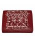 GIVENCHY（ジバンシィ）の古着「Bandana Print Bifold Leather Card Case In Red（バンダナプリントバイフォールドレザーカードケースインレッド）」｜レッド