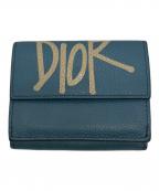Christian Dior×Shawn Stussyクリスチャン ディオール×ショーン・ステューシー）の古着「Trifold Wallet（トリフォルドウォレット）」｜スカイブルー