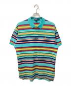 POLO RALPH LAURENポロ・ラルフローレン）の古着「マルチボーダーポロシャツ」｜ブルー