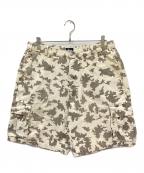 stussy OUTDOORステューシーアウトドア）の古着「デジタルカモハーフカーゴパンツ」｜アイボリー