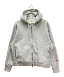 Champion×MONKEY TIME（チャンピオン×モンキータイム）の古着「リバースウィーブスウェットジップアップパーカー」｜グレー
