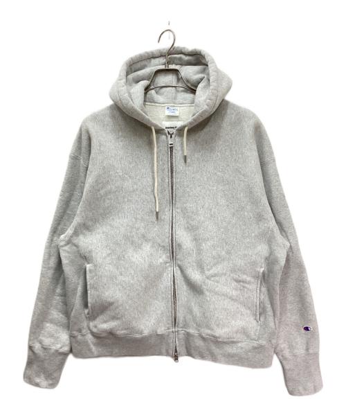 Champion（チャンピオン）Champion (チャンピオン) MONKEY TIME (モンキータイム) リバースウィーブスウェットジップアップパーカー グレー サイズ:XLの古着・服飾アイテム