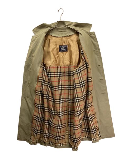 Burberry's（バーバリー）Burberry's (バーバリーズ) 裏ノバチェックステンカラーコート オリーブ サイズ:Lの古着・服飾アイテム