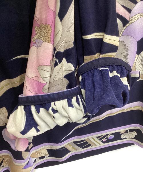 LEONARD（レオナール）LEONARD (レオナール) フローラルプリントブラウス ネイビー サイズ:Lの古着・服飾アイテム