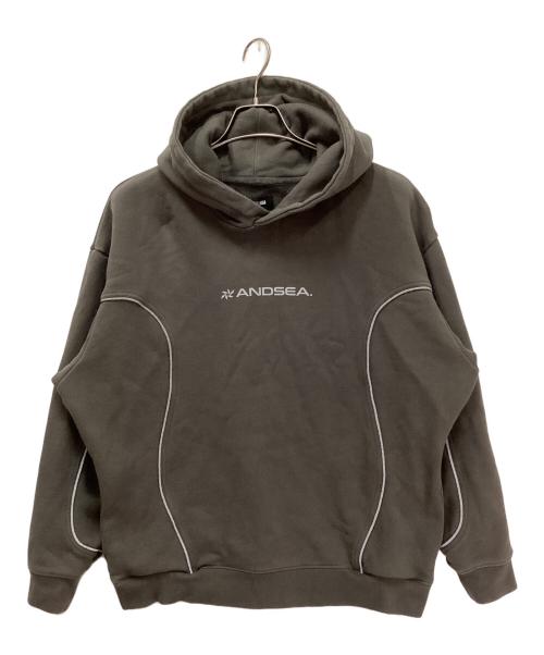 WIND AND SEA（ウィンダンシー）WIND AND SEA (ウィンダンシー) Piping Hooded Sweatshirt/パイピングフーデッドスウェットシャツ グレー サイズ:Lの古着・服飾アイテム