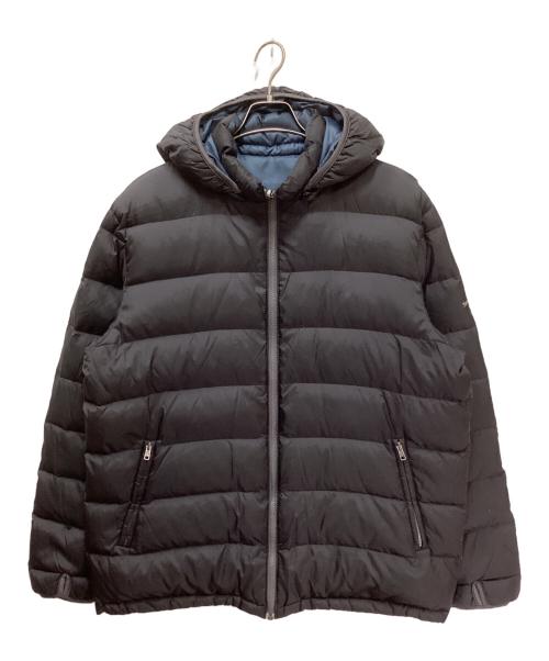 Eddie Bauer（エディーバウアー）Eddie Bauer (エディーバウアー) リバーシブルプレミアムグースダウンジャケット ブラック×ブルー サイズ:XLの古着・服飾アイテム