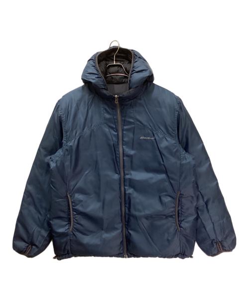 Eddie Bauer（エディーバウアー）Eddie Bauer (エディーバウアー) リバーシブルプレミアムグースダウンジャケット ブラック×ブルー サイズ:XLの古着・服飾アイテム