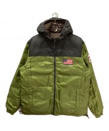 Eddie Bauer（エディーバウアー）の古着「リバーシブルダウンジャケット」｜ブラウン×グリーン