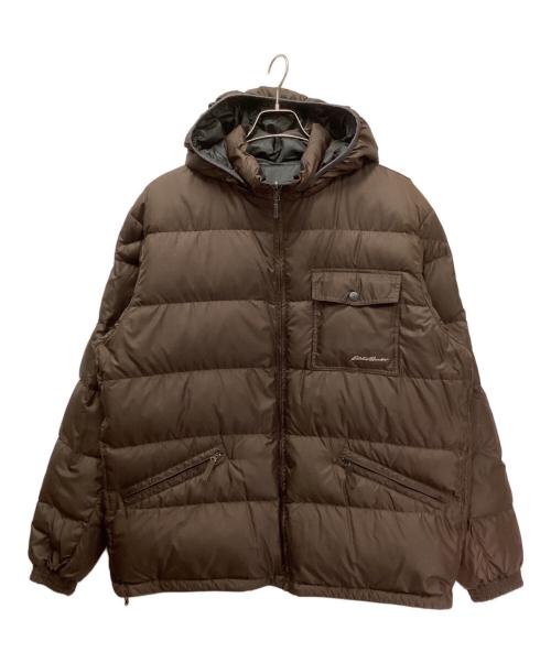 Eddie Bauer（エディーバウアー）Eddie Bauer (エディーバウアー) リバーシブルダウンジャケット ブラウン×グリーン サイズ:XLの古着・服飾アイテム