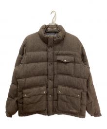Eddie Bauer（エディーバウアー）の古着「Wool Herringbone Down Jacket/ウールヘリンボーンダウンジャケット」｜ブラウン