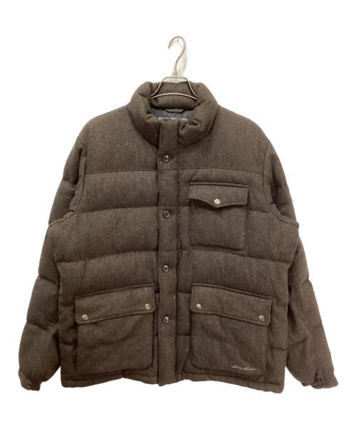 Eddie Bauer（エディーバウアー）Eddie Bauer (エディーバウアー) Wool Herringbone Down Jacket/ウールヘリンボーンダウンジャケット ブラウン サイズ:XLの古着・服飾アイテム