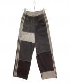 adidas×KSENIA SCHNAIDERアディダス×クセニア シュナイダー）の古着「パッチワークデニムパンツ」｜グレー