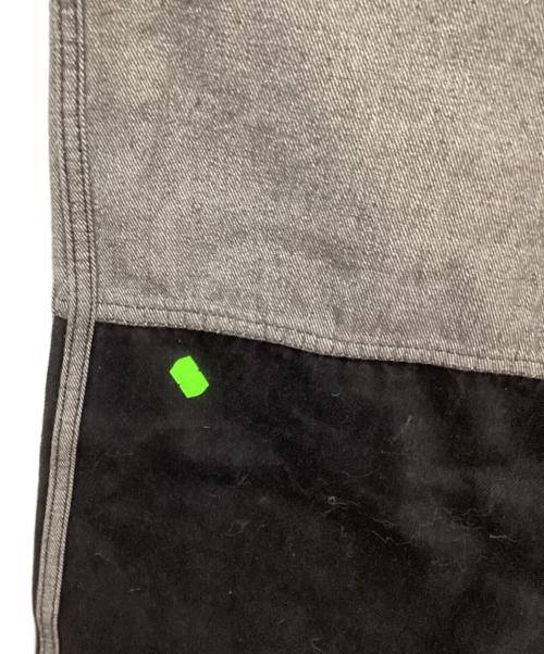 adidas（アディダス）adidas (アディダス) KSENIA SCHNAIDER (クセニア シュナイダー) パッチワークデニムパンツ グレー サイズ:2XSの古着・服飾アイテム