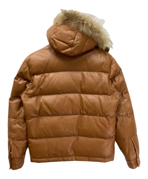 PS Paul Smith（ＰＳポールスミス）PS Paul Smith (ＰＳポールスミス) ラムレザーダウンジャケット ブラウン サイズ:Lの古着・服飾アイテム