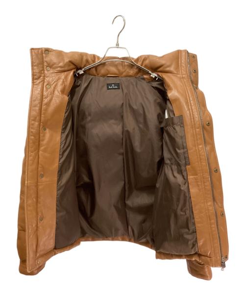PS Paul Smith（ＰＳポールスミス）PS Paul Smith (ＰＳポールスミス) ラムレザーダウンジャケット ブラウン サイズ:Lの古着・服飾アイテム