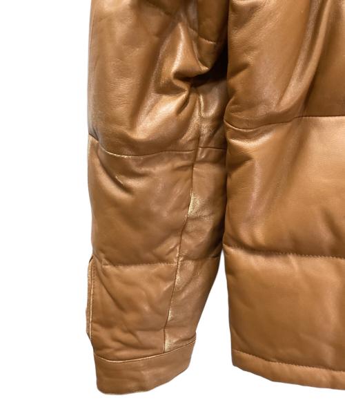 PS Paul Smith（ＰＳポールスミス）PS Paul Smith (ＰＳポールスミス) ラムレザーダウンジャケット ブラウン サイズ:Lの古着・服飾アイテム