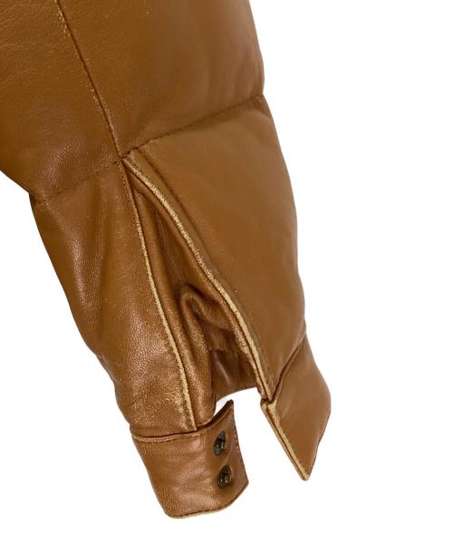 PS Paul Smith（ＰＳポールスミス）PS Paul Smith (ＰＳポールスミス) ラムレザーダウンジャケット ブラウン サイズ:Lの古着・服飾アイテム