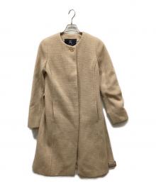 BURBERRY LONDON（バーバリーロンドン）の古着「カシミヤノーカラーコート」｜ベージュ