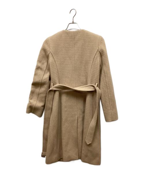 BURBERRY LONDON（バーバリーロンドン）BURBERRY LONDON (バーバリーロンドン) カシミヤノーカラーコート ベージュ サイズ:38の古着・服飾アイテム