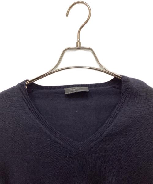 PRADA（プラダ）PRADA (プラダ) Vネックニット ネイビー サイズ:48の古着・服飾アイテム