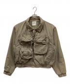 ZARAザラ）の古着「ユーティリティポケットジップアップジャケット」｜オリーブ