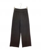 KINO THE KEIキノザケイ）の古着「ハイウエストサテンワイドパンツ」｜ブラック