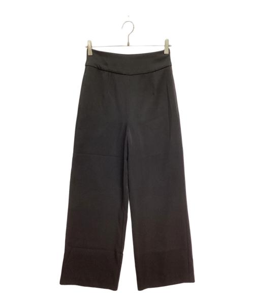 KINO THE KEI（キノザケイ）KINO THE KEI (キノザケイ) ハイウエストサテンワイドパンツ ブラック サイズ:Mの古着・服飾アイテム