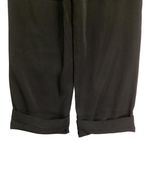 KINO THE KEI（キノザケイ）KINO THE KEI (キノザケイ) ハイウエストサテンワイドパンツ ブラック サイズ:Mの古着・服飾アイテム