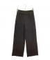 KINO THE KEI（キノザケイ）の古着「ハイウエストサテンワイドパンツ」｜ブラック
