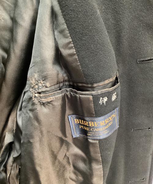 Burberry's（バーバリー）Burberry's (バーバリー) カシミヤステンカラーコート ブラック サイズ:表記なしの古着・服飾アイテム