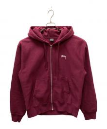 stussy（ステューシー）の古着「STOCK LOGO ZIP HOODIE」｜パープル