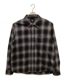stussy（ステューシー）の古着「Pete Plaid shirt」｜ブラック×グレー
