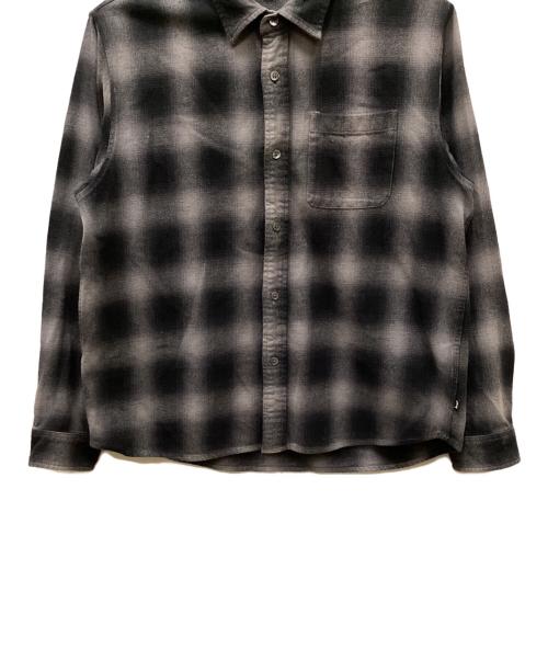 stussy（ステューシー）stussy (ステューシー) Pete Plaid shirt ブラック×グレー サイズ:Lの古着・服飾アイテム