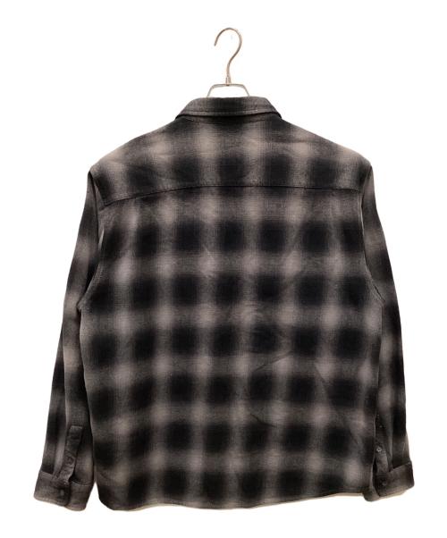 stussy（ステューシー）stussy (ステューシー) Pete Plaid shirt ブラック×グレー サイズ:Lの古着・服飾アイテム