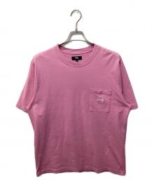 stussy（ステューシー）の古着「刺繍ロゴポケットTシャツ」｜ピンク