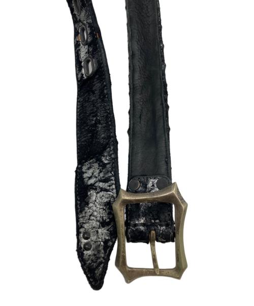 KMRII（ケムリ）KMRii (ケムリ) leather studs belt ブラックの古着・服飾アイテム