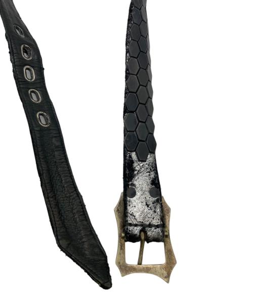 KMRII（ケムリ）KMRii (ケムリ) leather studs belt ブラックの古着・服飾アイテム