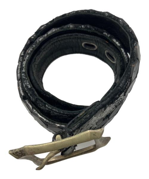 KMRII（ケムリ）KMRii (ケムリ) leather studs belt ブラックの古着・服飾アイテム